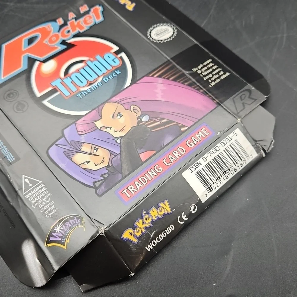 Pokemon WOTC Team Rocket Trouble Theme Deck Empty Box NO CARDS